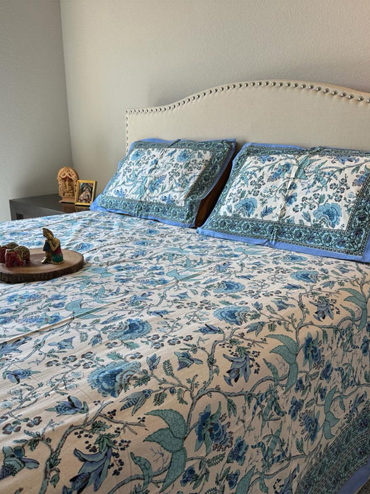 Blue Bedsheet Sets with 2 pillow covers