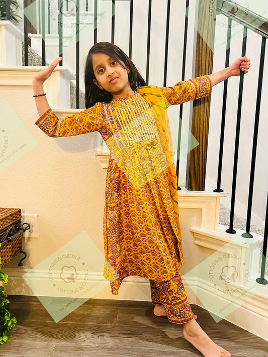 Mustard Girls Ethnic Wear