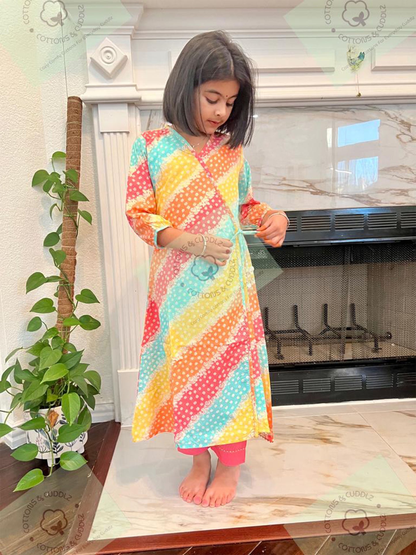 Multicolour Girls Ethnic Wear