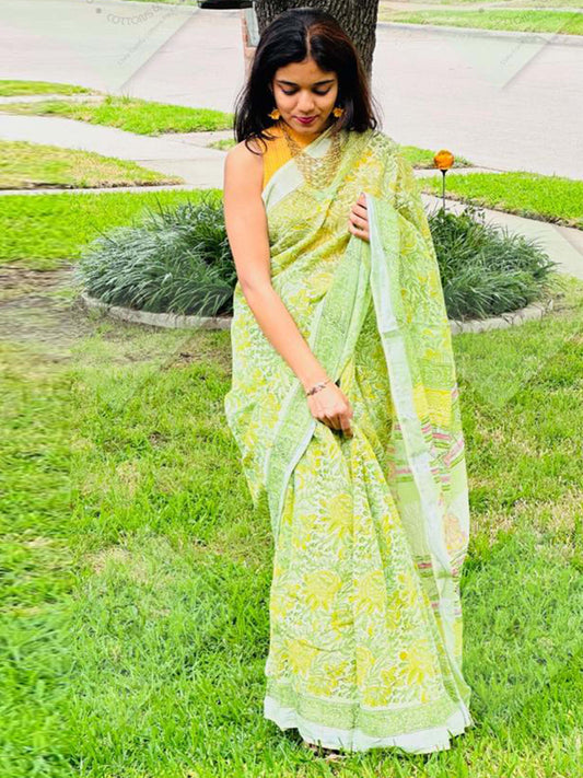 Green Women Saree