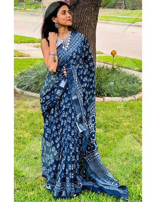 Dark Blue Women Saree