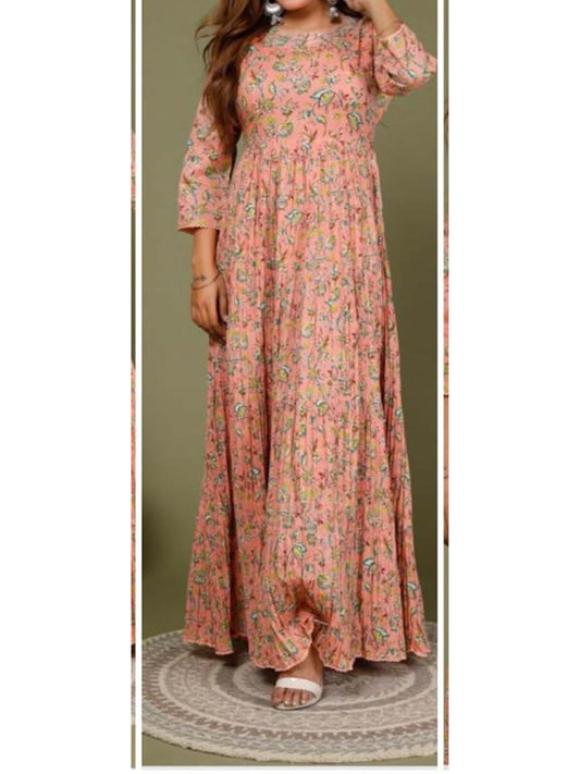 Peach Women Gown