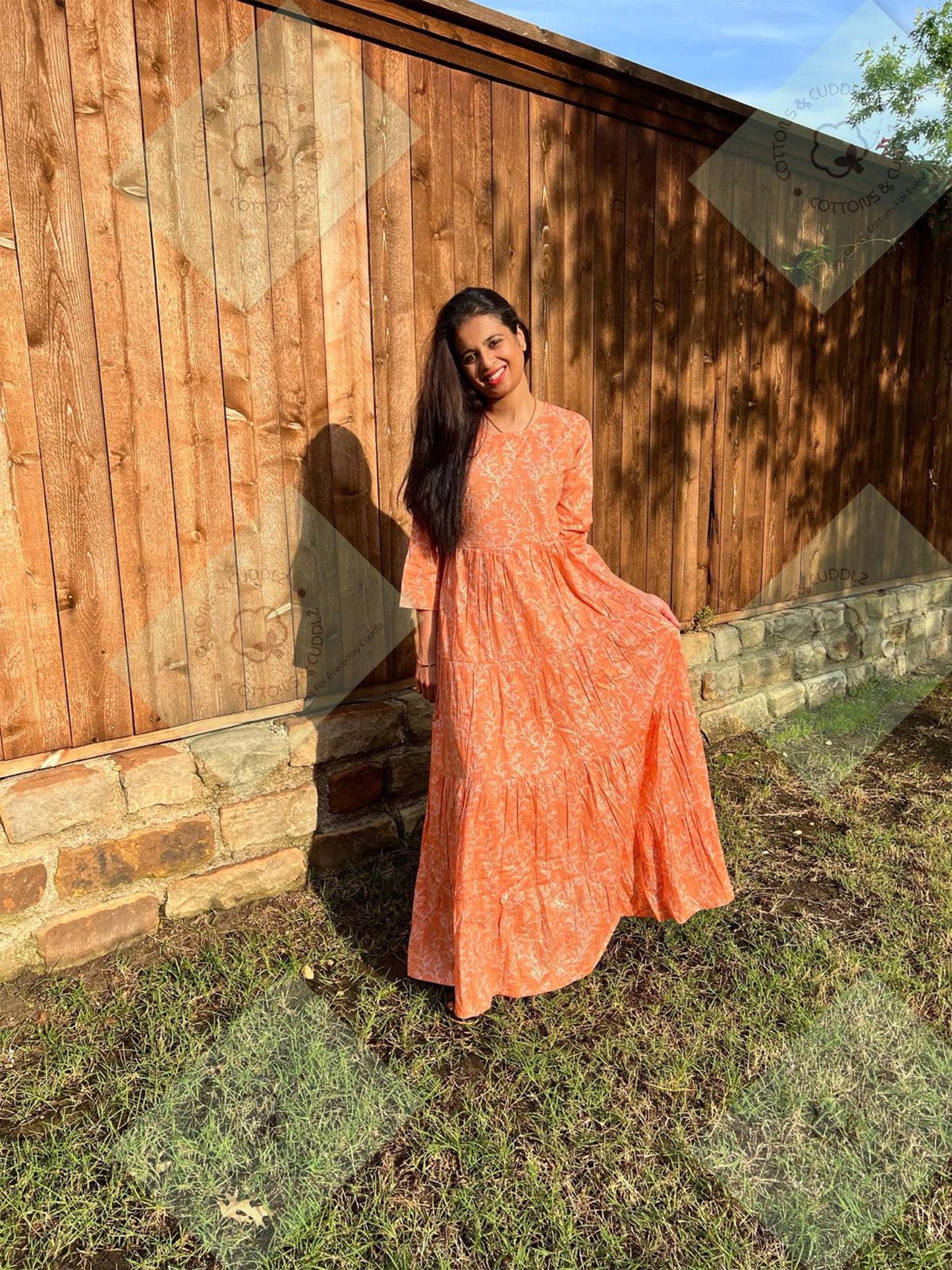 Orange Girls Ethnic Wear